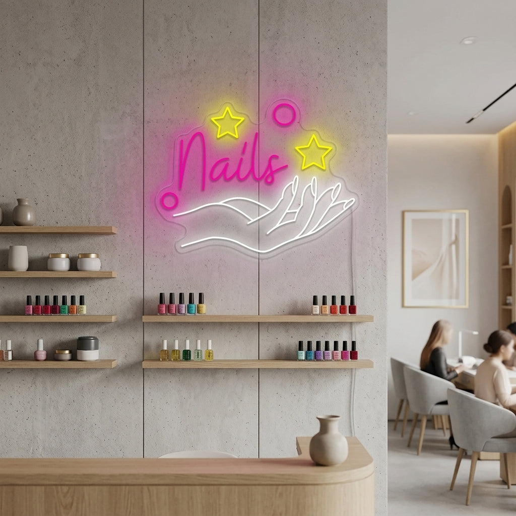 "Negl salong" Neonskilt