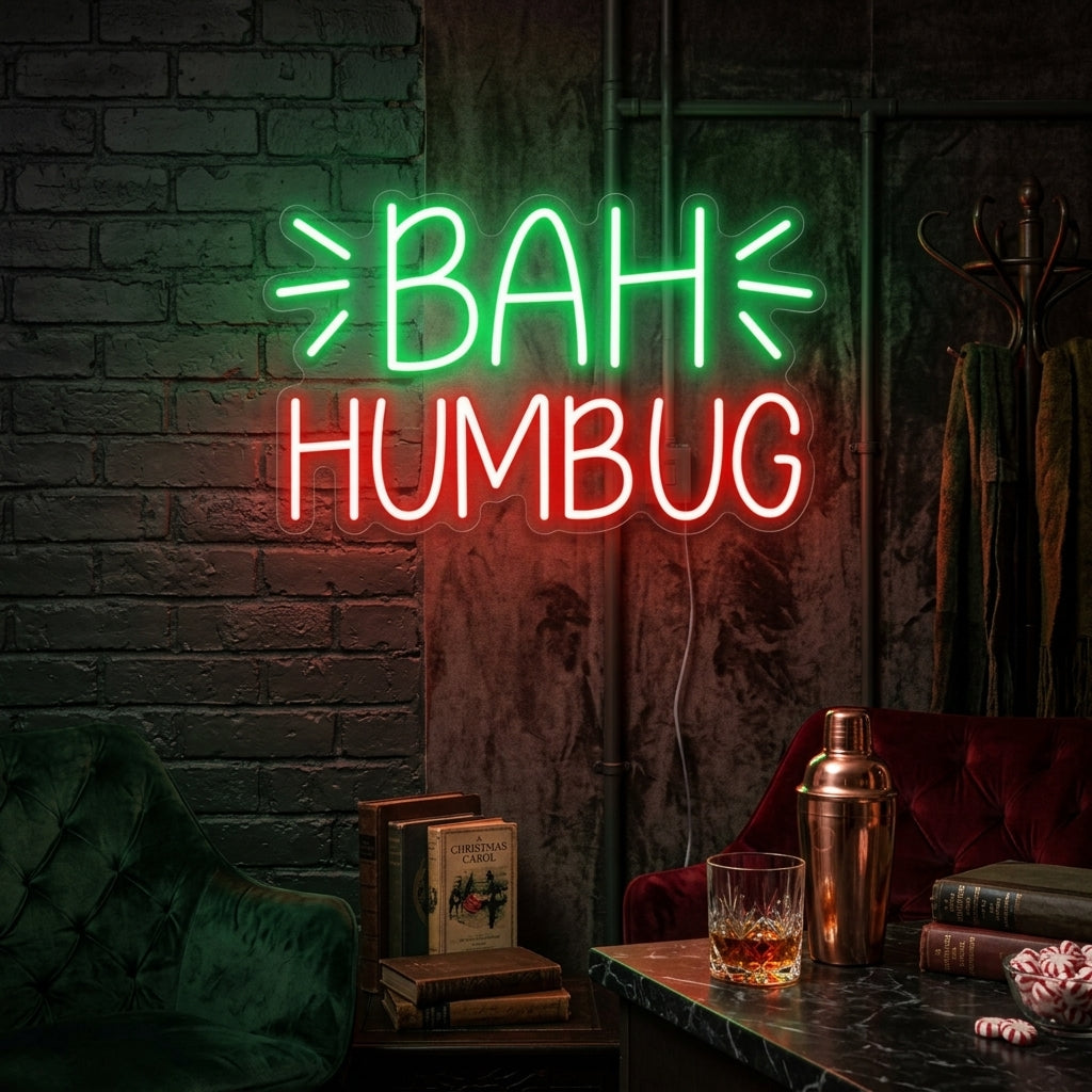 "Bah Humbug" Neonskilt