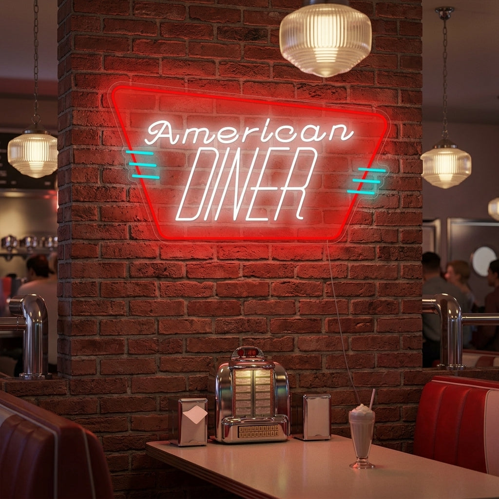 "American Diner" Neonskilt