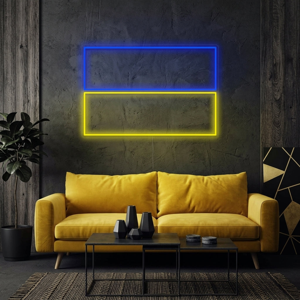 "Ukrainas Flagg" Neonskilt