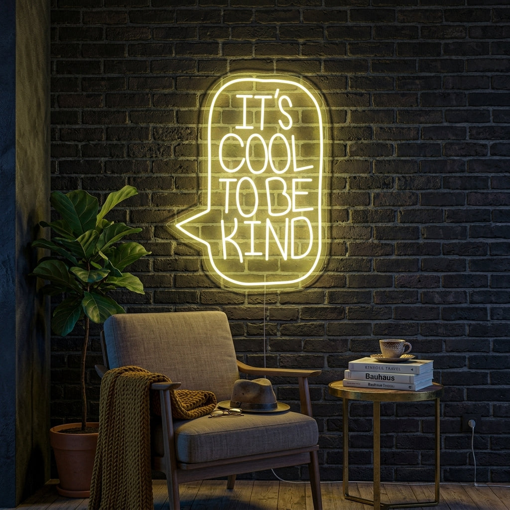 "Its Cool To Be Kind" Neonskilt