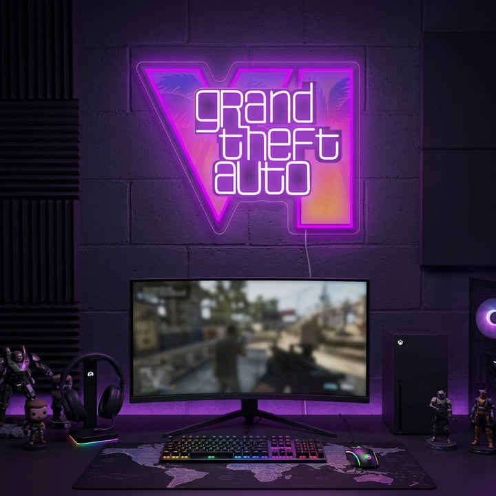 "Grand Theft Auto" Neonskilt