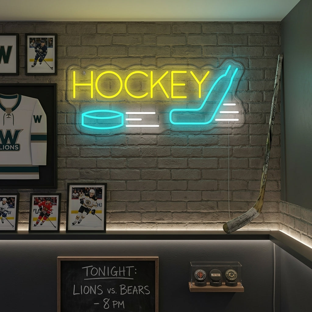 "Hockey" Neonskilt