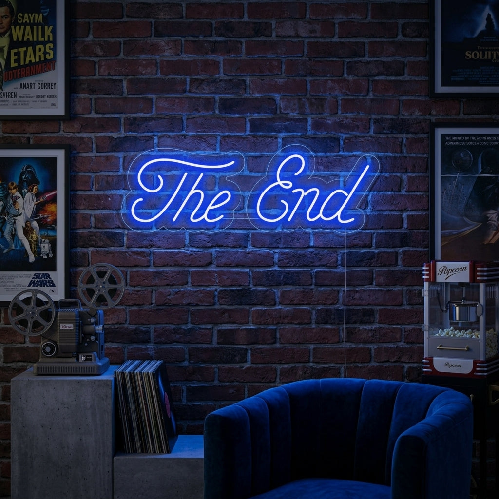 "The End" Neonskilt