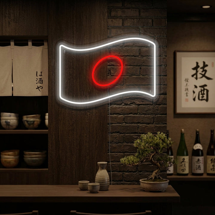 "Det Japanske Flagget" Neonskilt