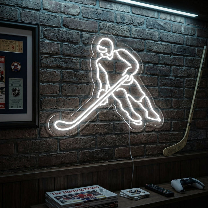 "Hockeyspiller" Neonskilt