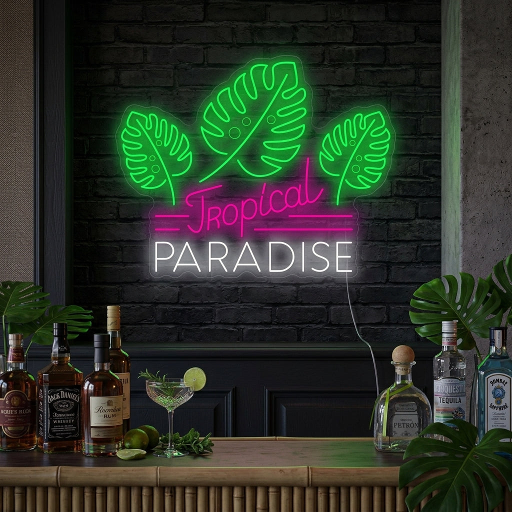 "Tropical Paradise" Neonskilt