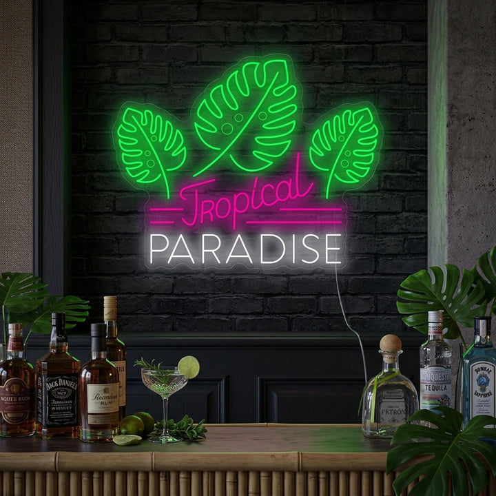"Tropical Paradise" Neonskilt