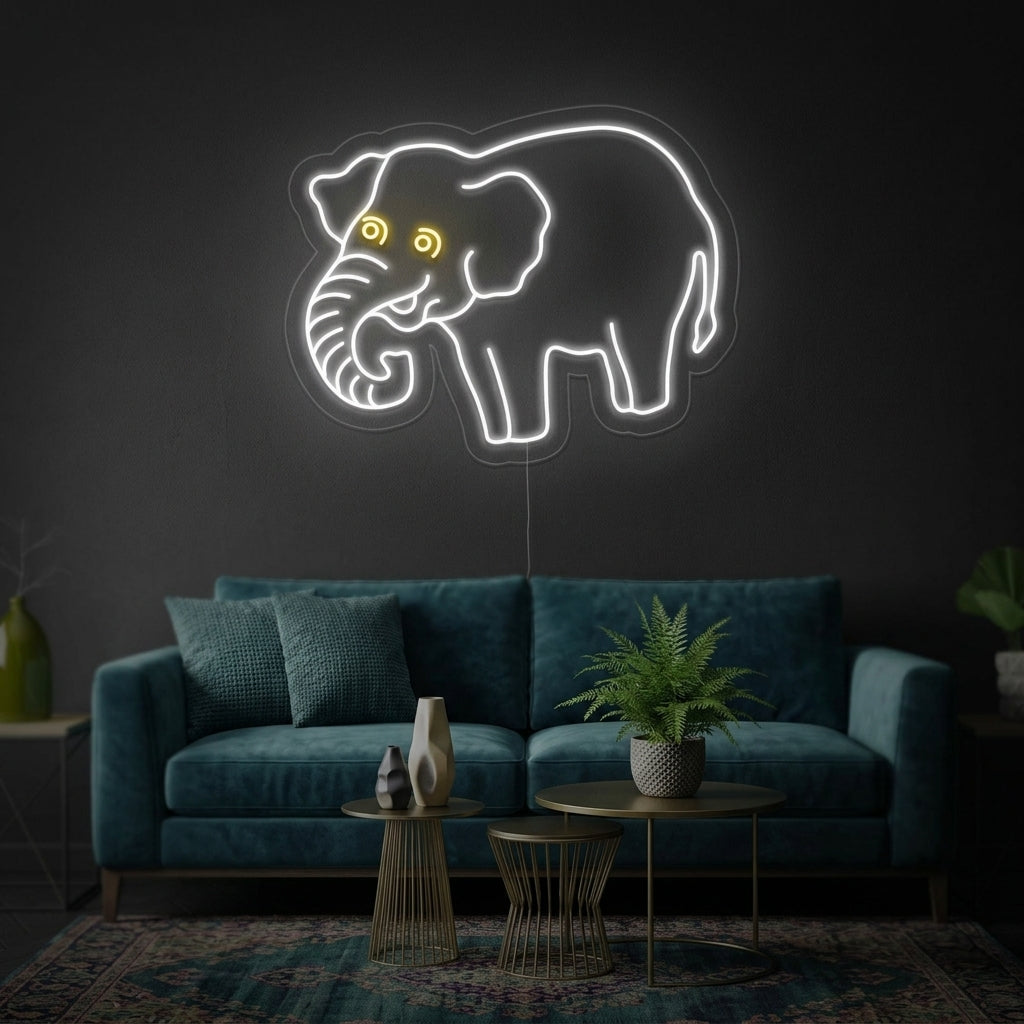 "Elefant" Neonskilt