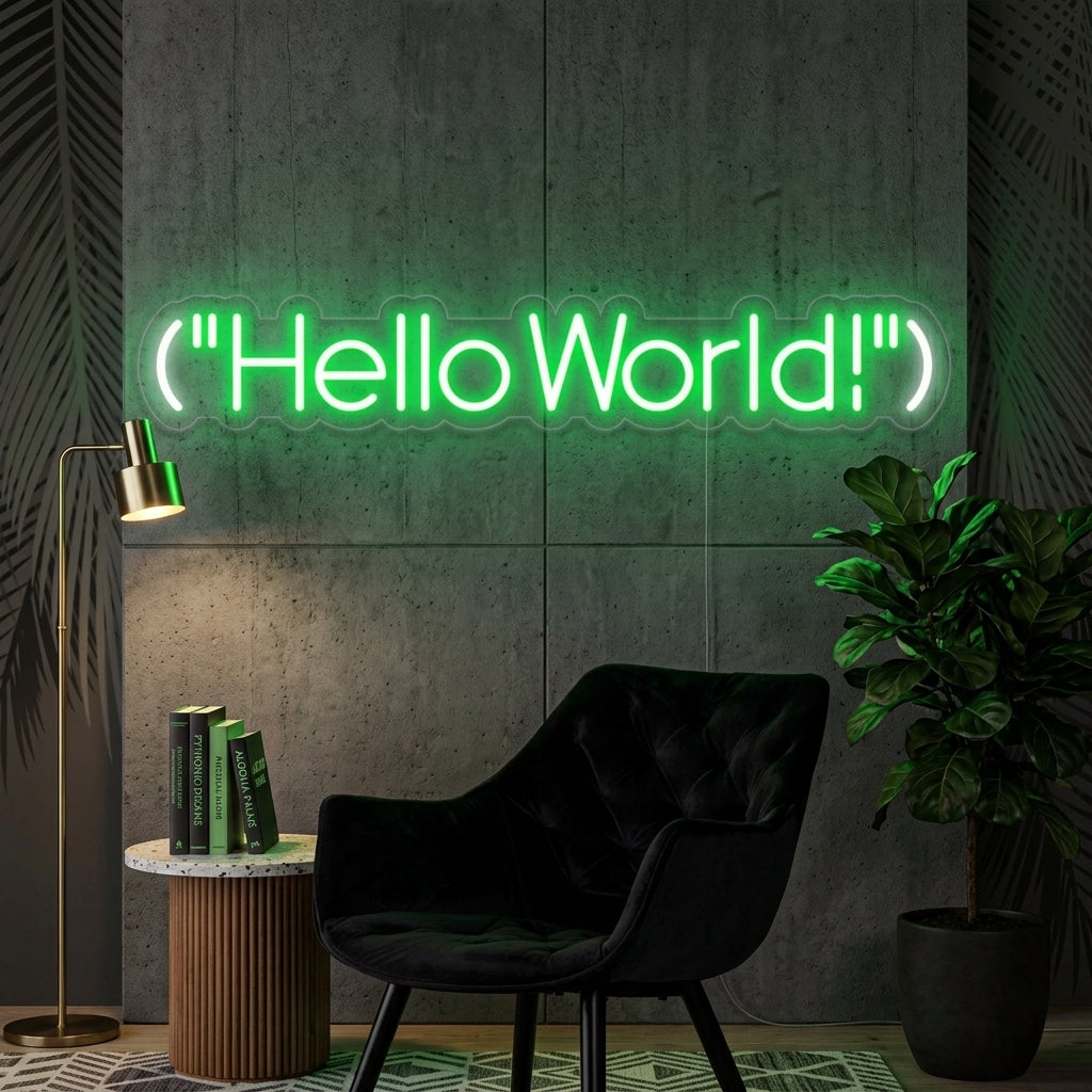 "Hello World" Neonskilt