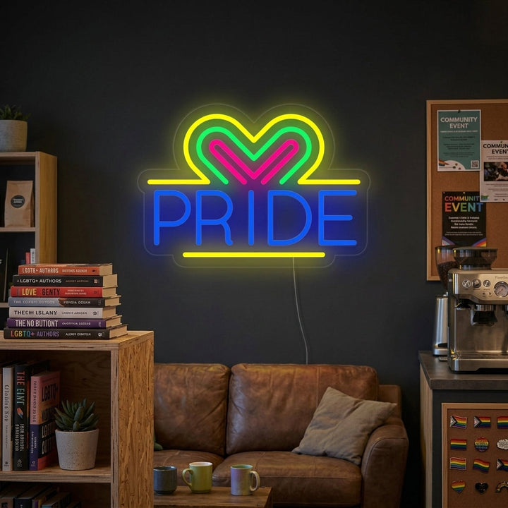 "LGBT, PRIDE, Hjerter" Neonskilt