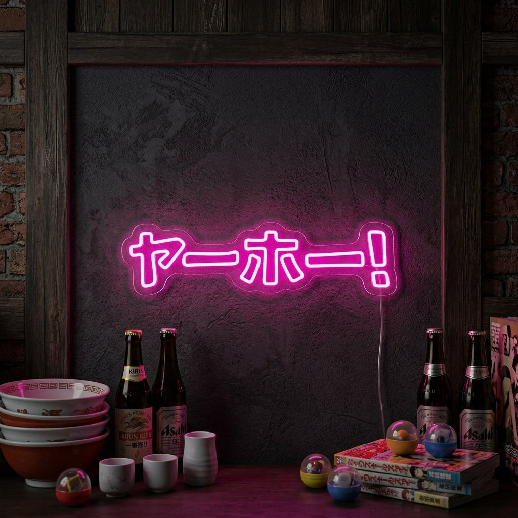 "JAPANESE KATAKANA YAHOO" Neonskilt
