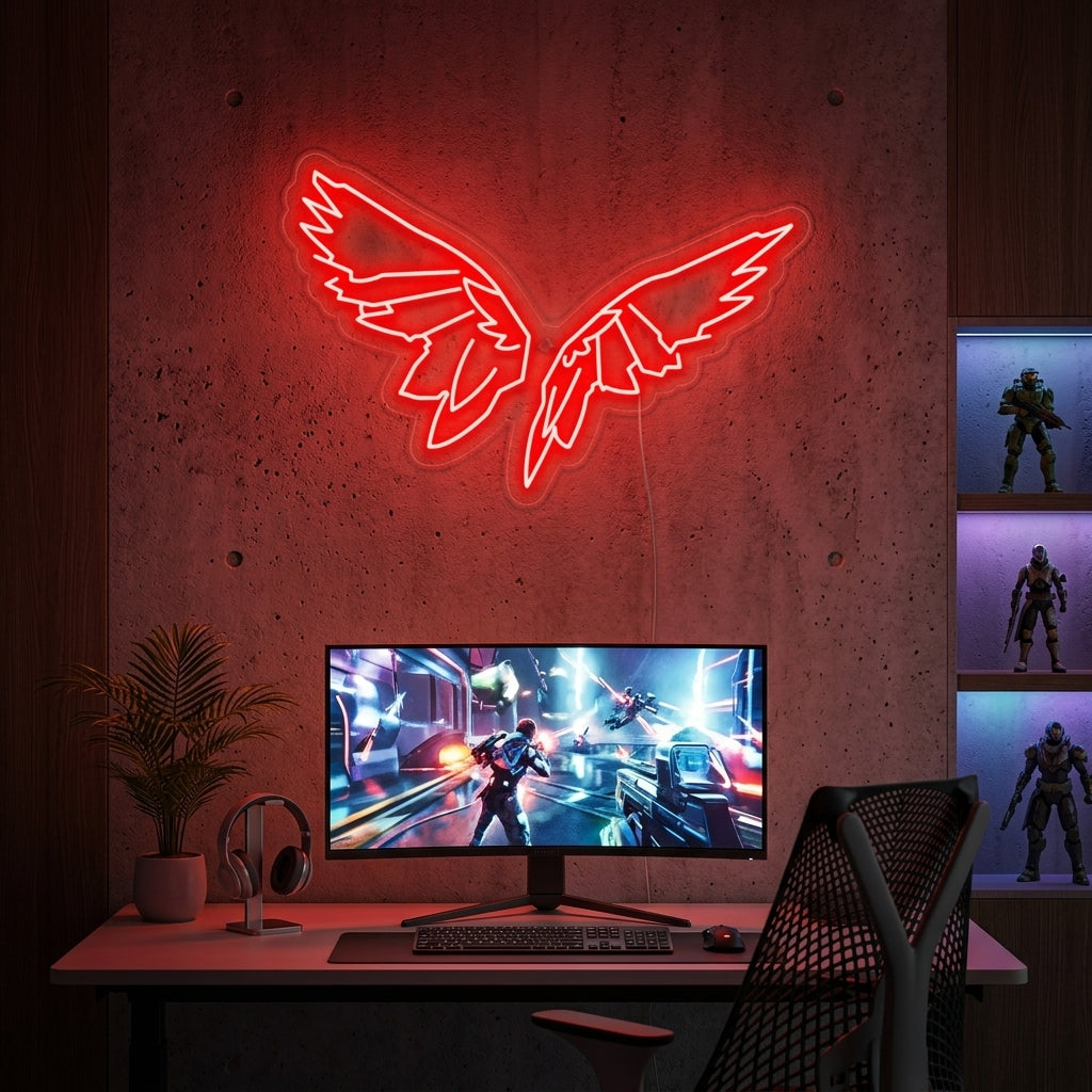 "Fortnite Vinger" Spillromdekor Neonskilt