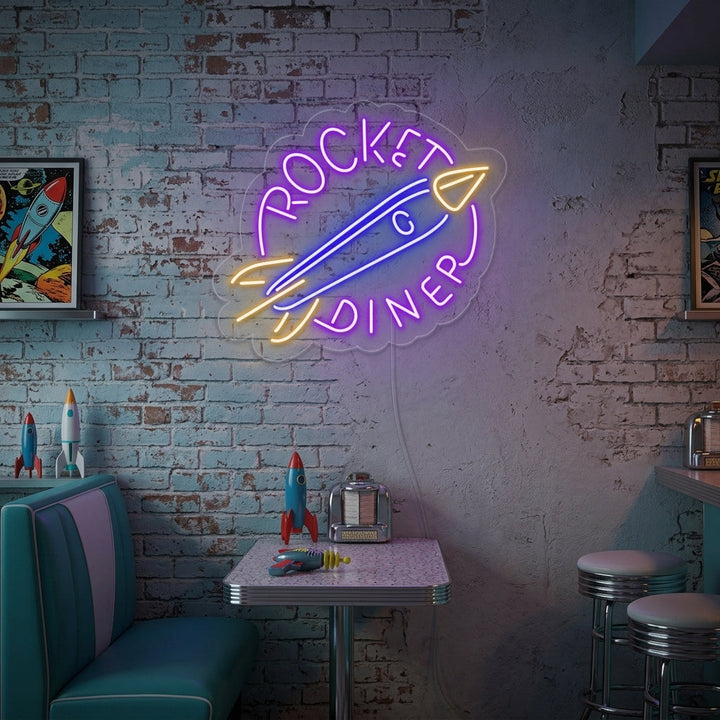 "Rocket Diner" Neonskilt