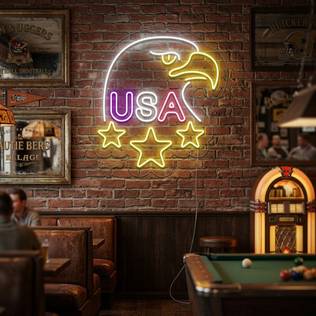 "Havsør, USA" Neonskilt