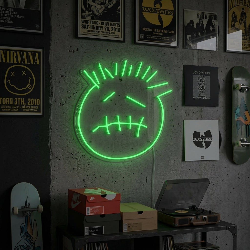 "Cactus Jack Ansikt" Neonskilt