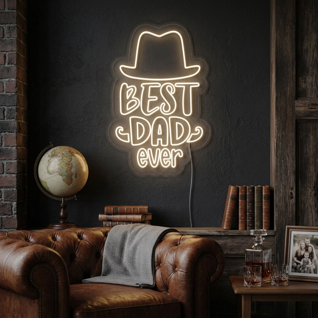 "Best Dad Ever" Neonskilt