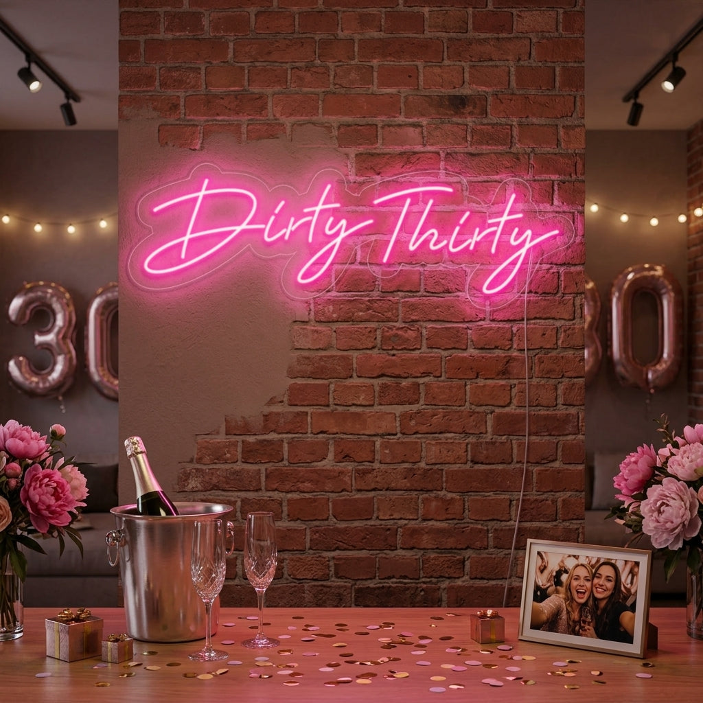 "Dirty Thirty" Neonskilt