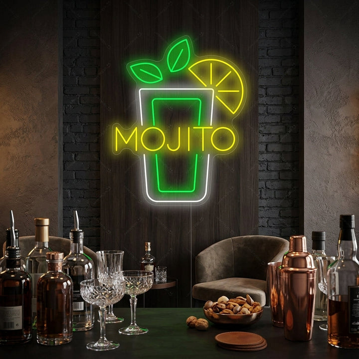 "Mojito vinglass" Neonskilt