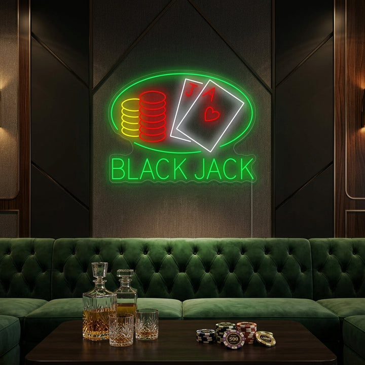 "Black Jack" Neonskilt