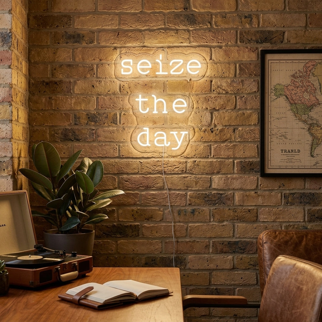 "Seize The Day" Neonskilt