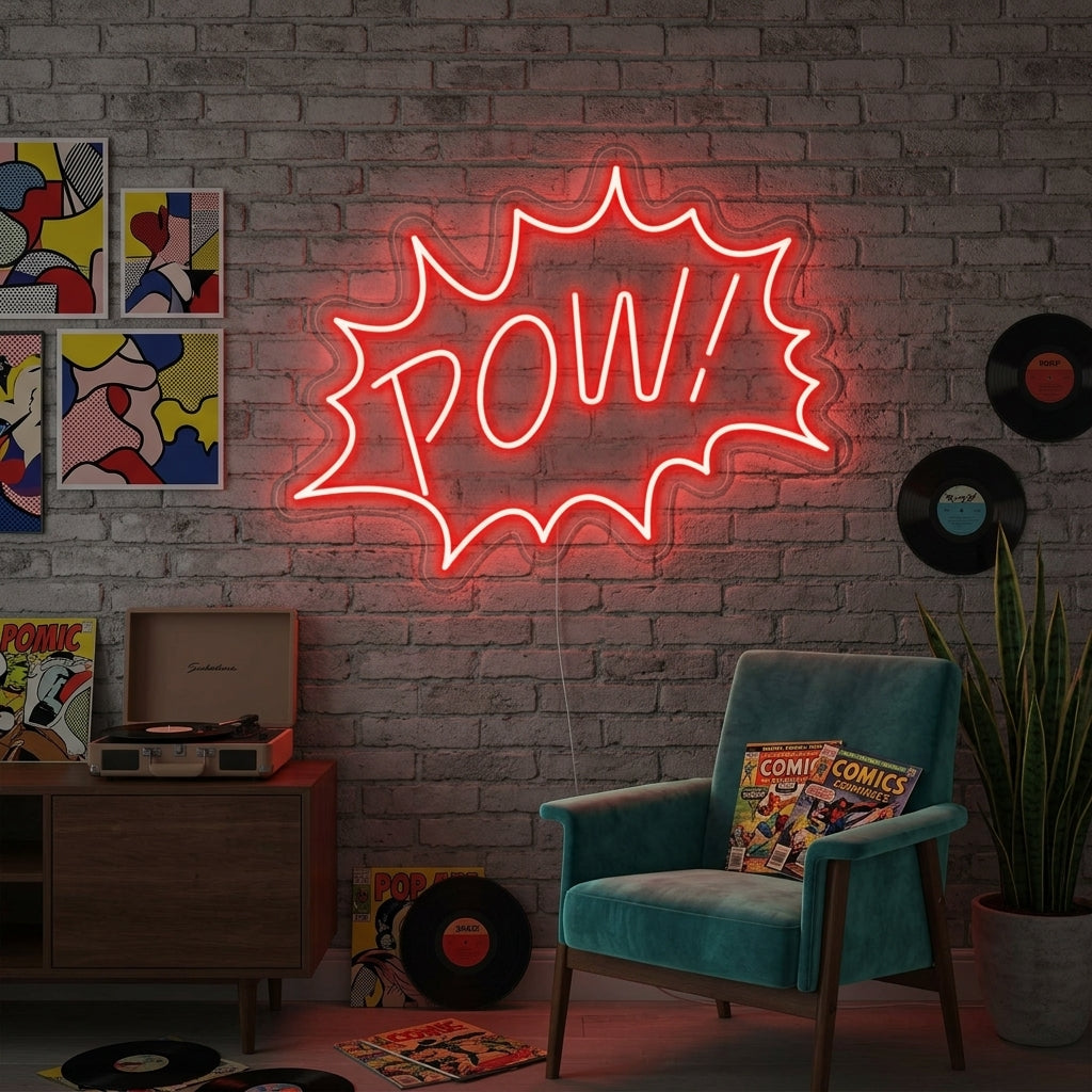"Pow" Neonskilt