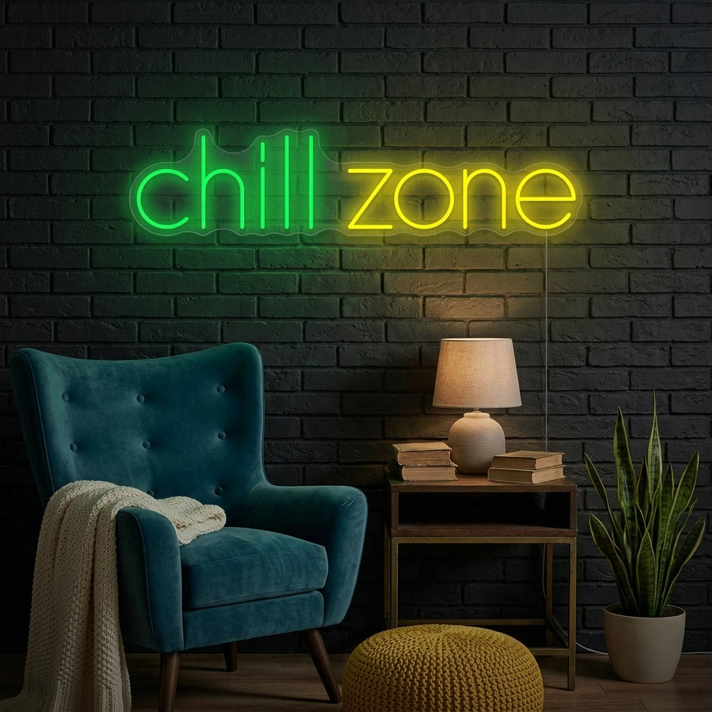 "Chill Zone" Neonskilt