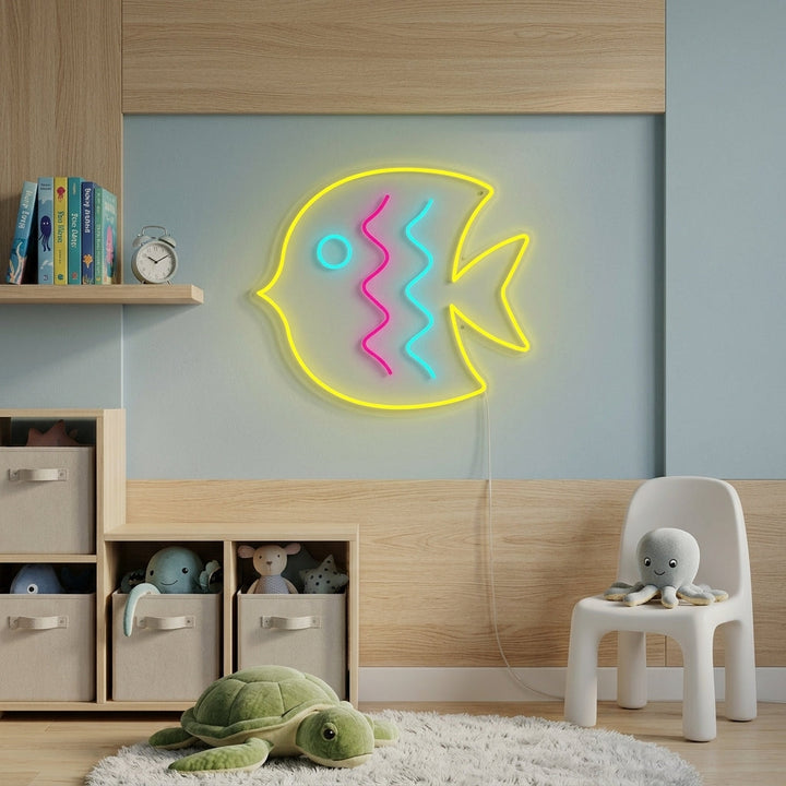 "Tropisk Fisk, Dekor Til Barnerommet" Neonskilt