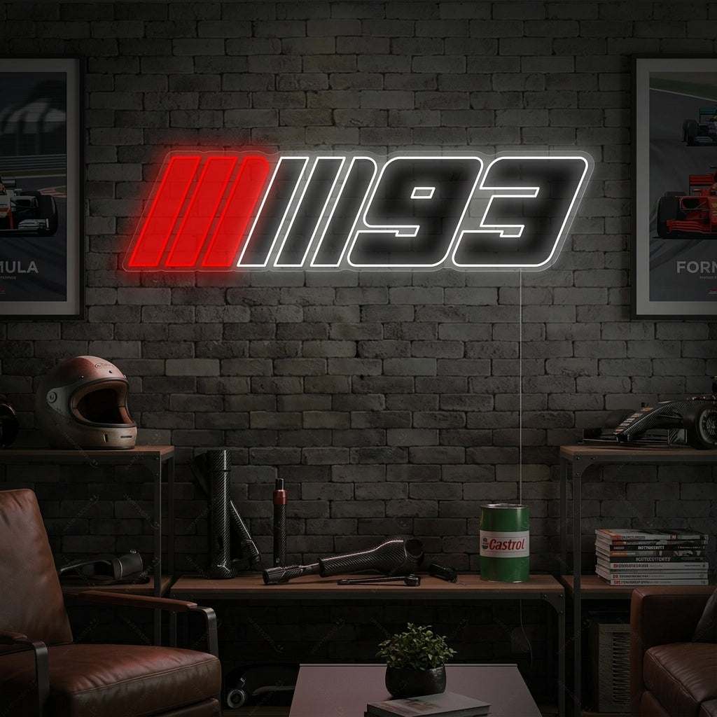 "Marc Marquez 93 Race Logo" Neonskilt
