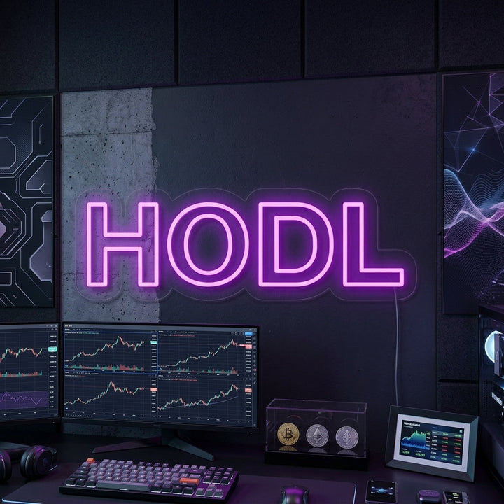 "Hodl Krypto" Neonskilt