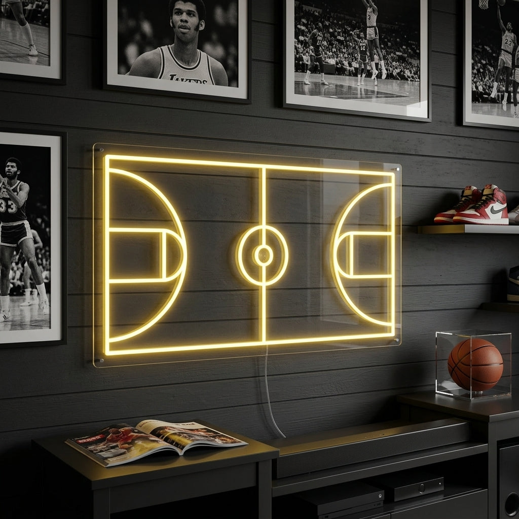 "Basketballbane" Neonskilt
