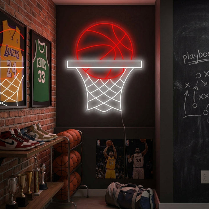 "Basketball nett" Neonskilt