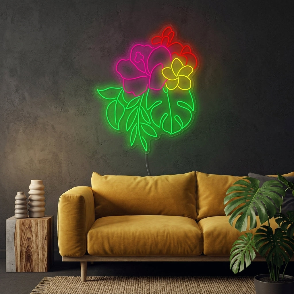 "Hibiskus blomst" Neonskilt