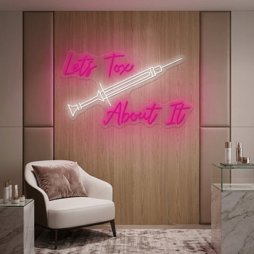 "Lets Tox About It" Neonskilt