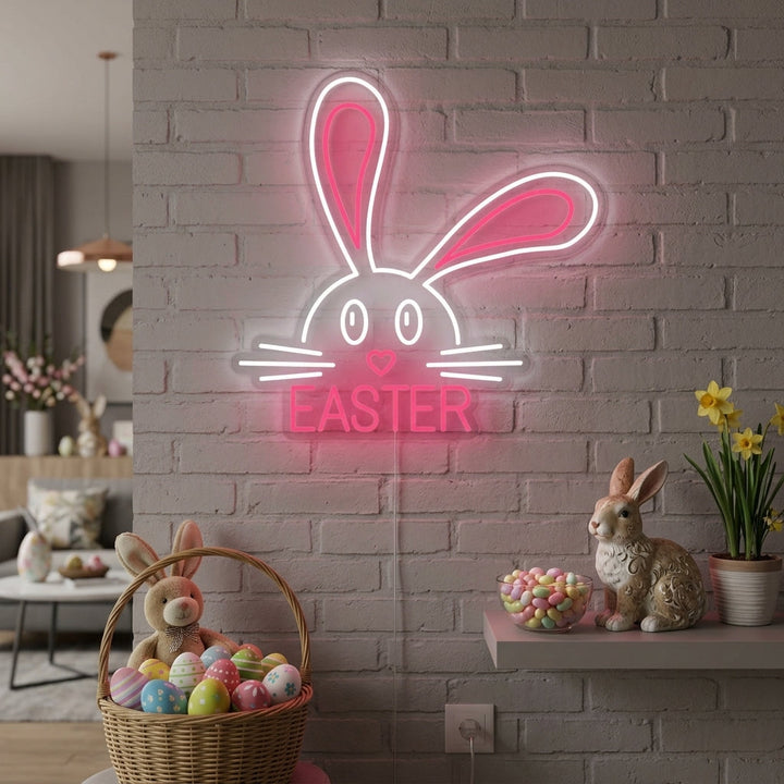 "Påskehare Kanin Dyr" Neonskilt
