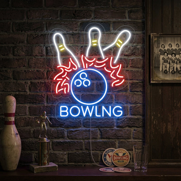 "Bowlingkule" Neonskilt