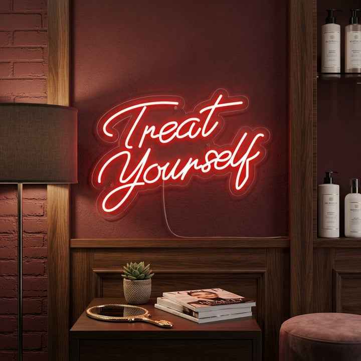 "Treat Yourself" Neonskilt
