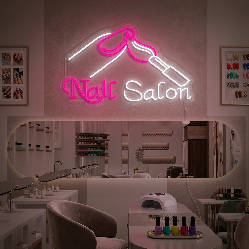 "Nails Salon" Neonskilt