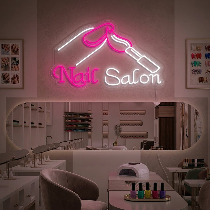 "Nails Salon" Neonskilt