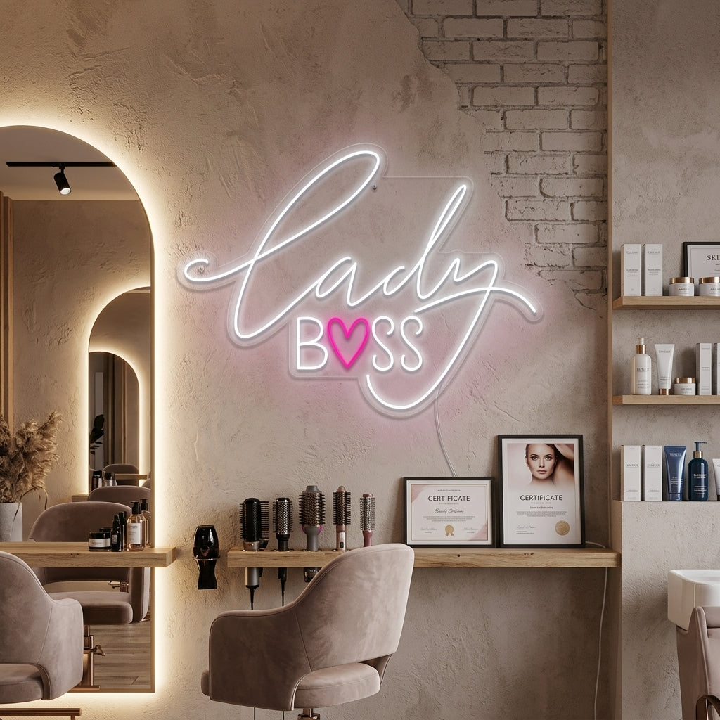 "Lady Boss" Neonskilt
