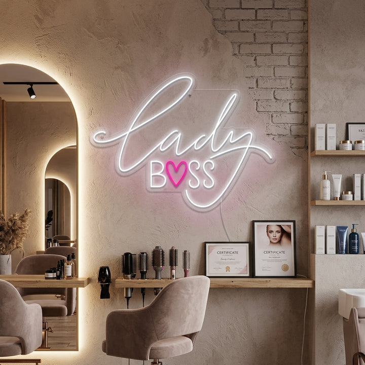 "Lady Boss" Neonskilt