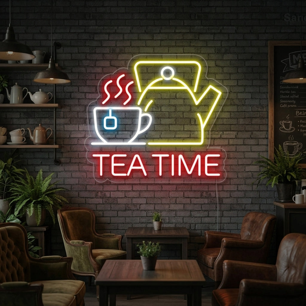 "Tea Time" Neonskilt