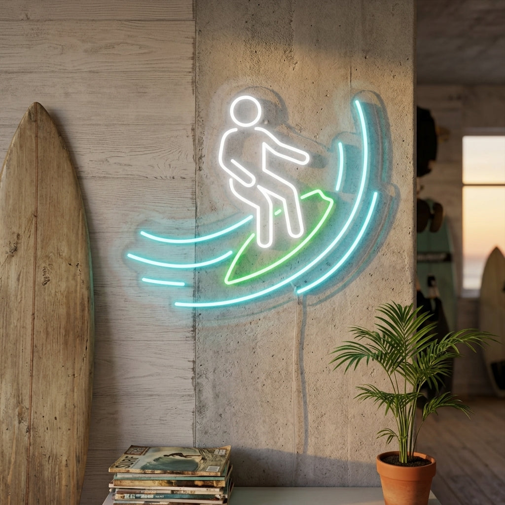 "Surfer" Neonskilt