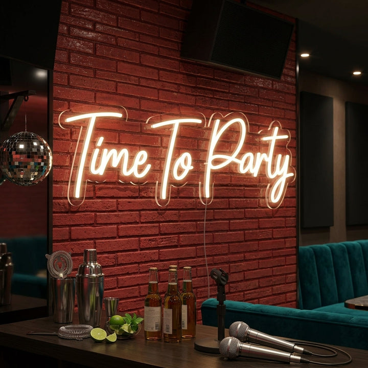"Time To Party" Neonskilt