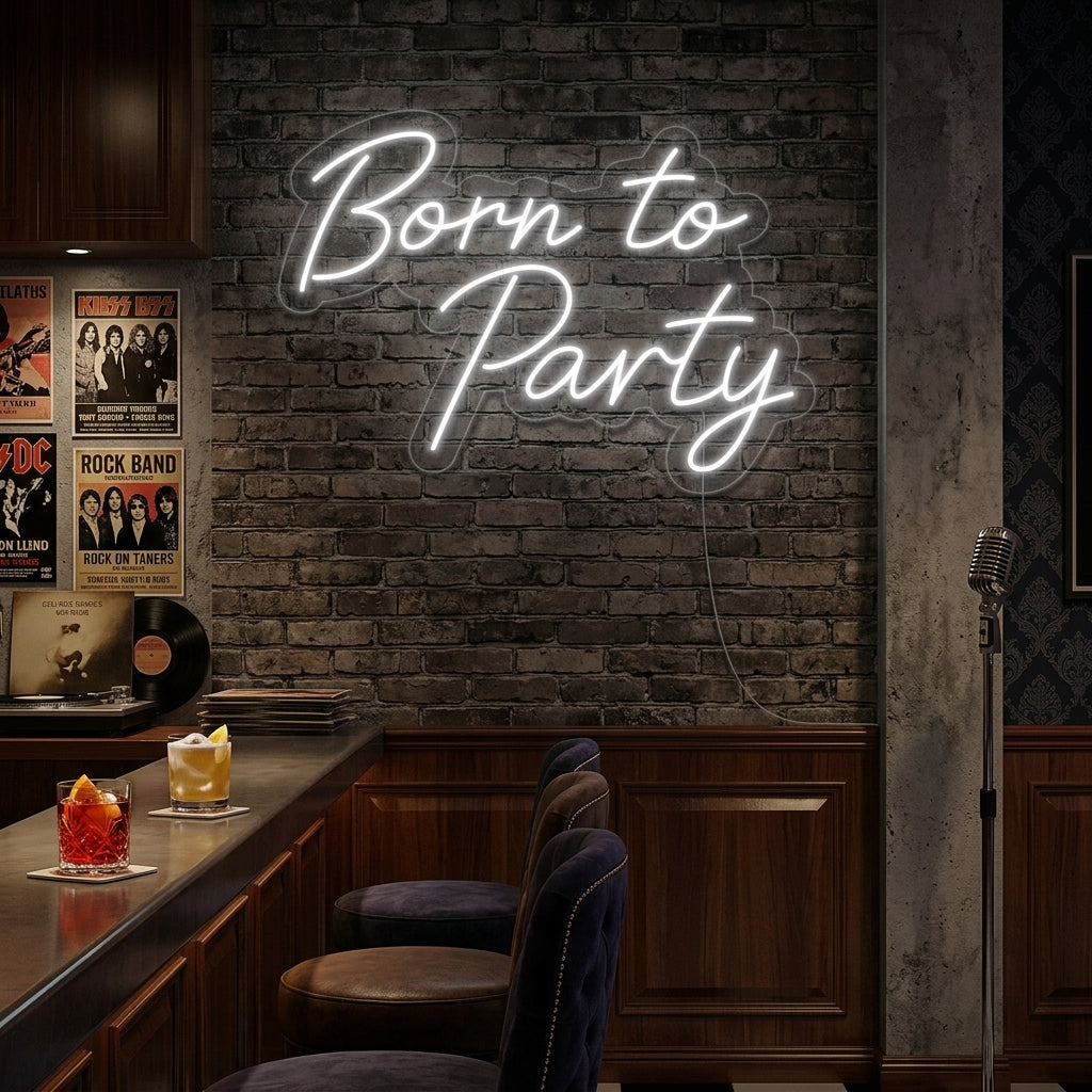 "Born To Party" Neonskilt