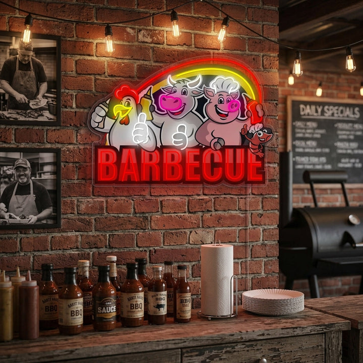 "Barbecue" Neonskilt