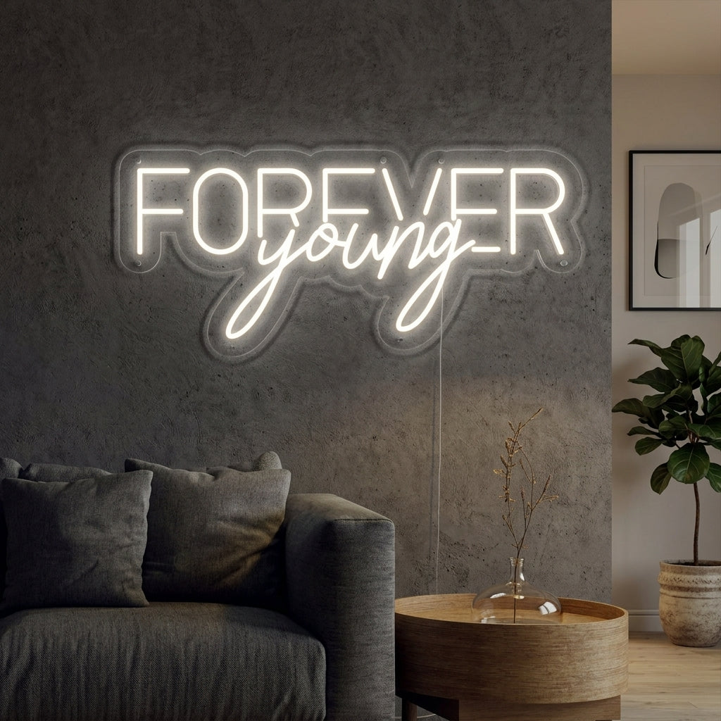 "Forever Young" Neonskilt