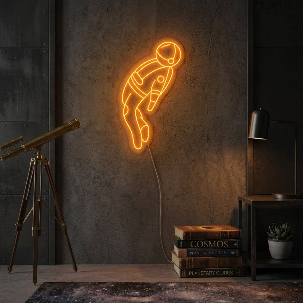"Spaceman" Neonskilt