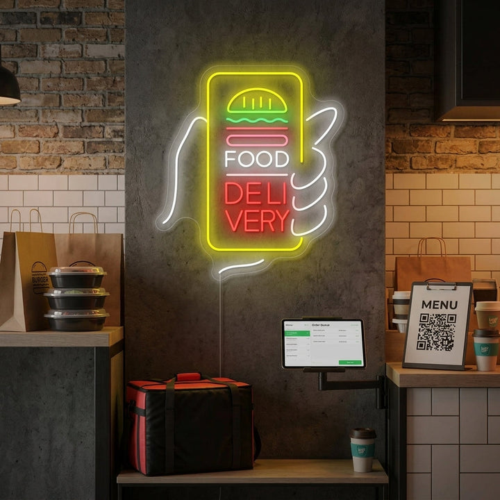"Food Delivery" Neonskilt