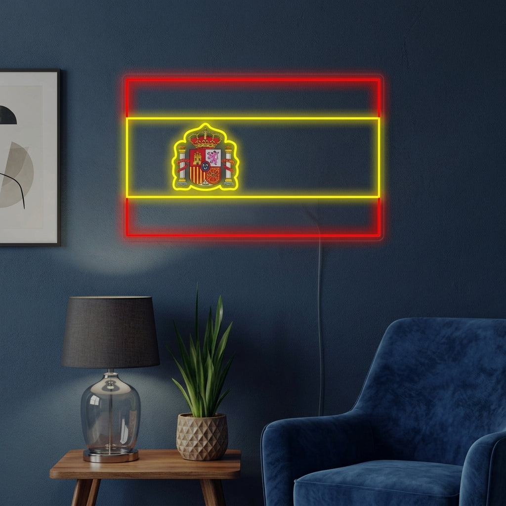 "Spanias Flagg" Neonskilt